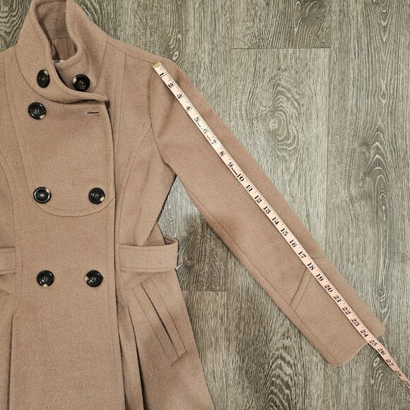 MAK IN STYLE Camel Wool Blend Double Breasted Peacoat 66 - Picture 11 of 11